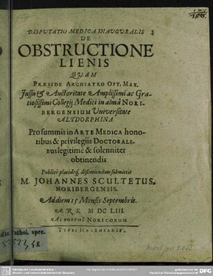 De obstructione lienis