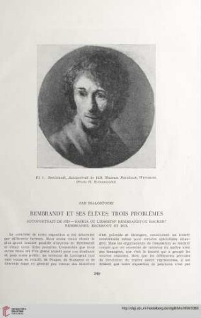 18: Rembrandt et ses élèves: trois problèmes : Autoportrait de 1629 - Saskia ou Liesbeth? Rembrandt ou Backer? Rembrandt, Eeckhout et Bol