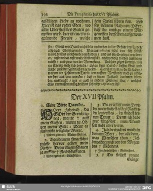 Der XVII Psalm