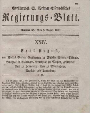 Nr. 33 : 3. August 1821