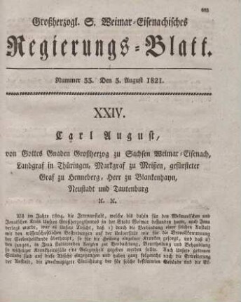 Nr. 33 : 3. August 1821