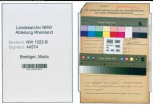 Entnazifizierung Marta Boettger , geb. 06.09.1907 ()