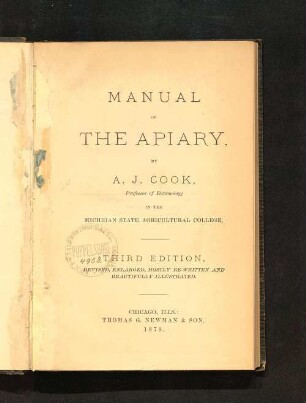 Manual of the apiary