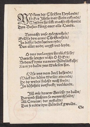 NV kum der Christen Heylandt/ || HErr Jhesu war Godt erkandt/ ||