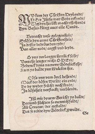 NV kum der Christen Heylandt/ || HErr Jhesu war Godt erkandt/ ||