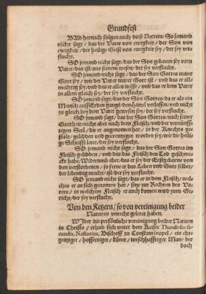 Von den Ketzern/ so von vereinigung beider Naturen unrecht geleret haben.