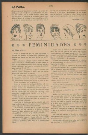 Feminidades : Un tema viejo...