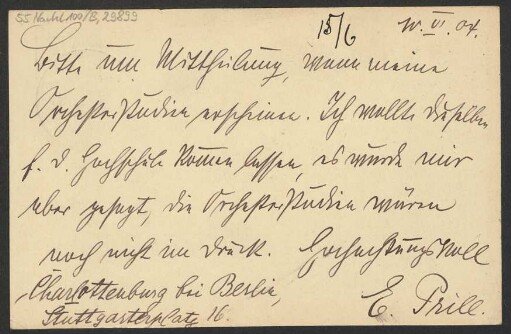 Brief an B. Schott's Söhne : 10.06.1904