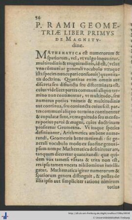 Liber I. De Magnitudine