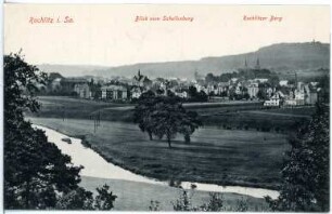 Rochlitz. Blick auf Rochlitz vom Schellenberg