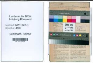 Entnazifizierung Helene Beckmann , geb. 20.12.1908 (Studienraetin)
