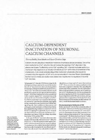 Calcium-dependent inactivation of neuronal calcium channels