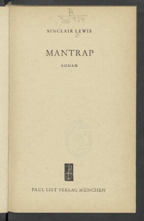 Mantrap : Roman