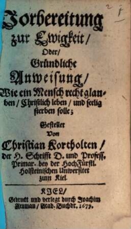 Vorbereitung zur Ewigkeit