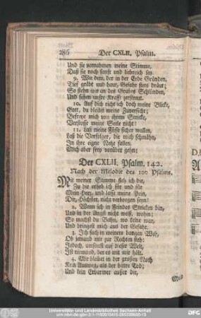 Der CXLII. Pslam. 142.