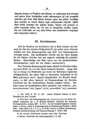 III. Gerichtswesen