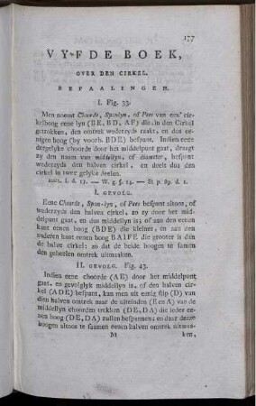 Vyfde Boek. Over den Cirkel.