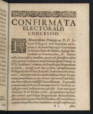 B2r-B2v, Confirmata Electoralis Concessio