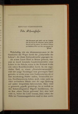 Ein fast Vergessener