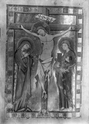 Missale. Fränkisches Domonikanerkloster zwischen 1254 und 1266 — Kreuzigung Christi, Folio 150verso