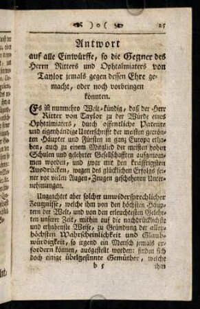 25-41, Antwort auf alle Einwürffe,...