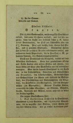 Fuenfter Abschnitt. Staaten