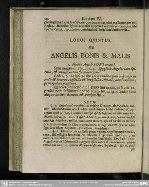 Locus Quintus De Angelis Bonis & Malis