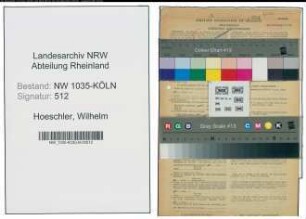 Entnazifizierung Wilhelm Hoeschler , geb. 15.03.1900 (Hauer)