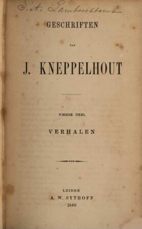 Geschriften, 4