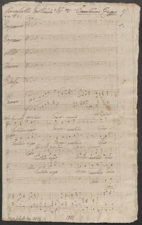Tantum ergo, Coro, pf, B-Dur - BSB Mus.Schott.Ha 1826-4 : [heading:] N|r 3 Tantum Ergo