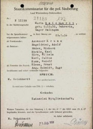 Reichhardt, Maria
