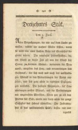 Dreizehntes Stük. Am 3. Jul.