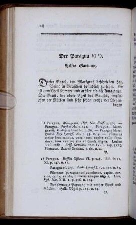 Der Paragua Eilfte Gattung.