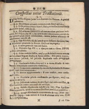 Conspectus totius Tractationis.