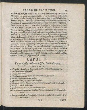Caput II. De processu ordinario & extraordinario