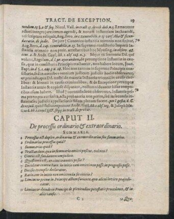 Caput II. De processu ordinario & extraordinario