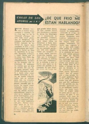 De que frío me estan hablando? : Cosas de los atomos