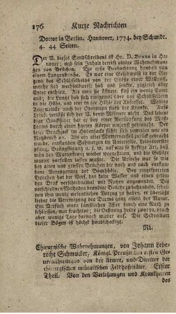 Chirurgische Wahrnehmungen. T.1.2.