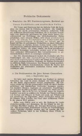 2. Die Proklamation Sir John Robert Chancellors vom 1. September 1929