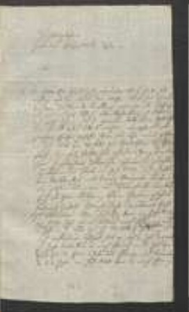 Brief von Margareta Barbara Haas an Ernst Wilhelm Martius
