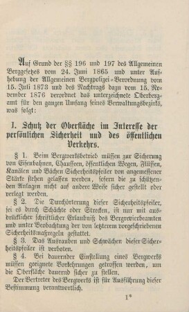 Abschnitt I. - XI.