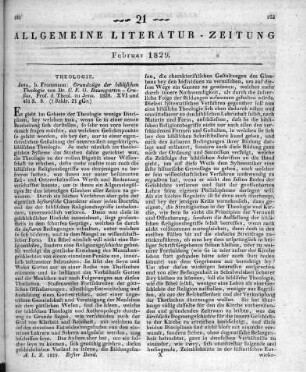 Baumgarten-Crusius, L. F. O.: Grundzüge der biblischen Theologie. Jena: Frommann 1828