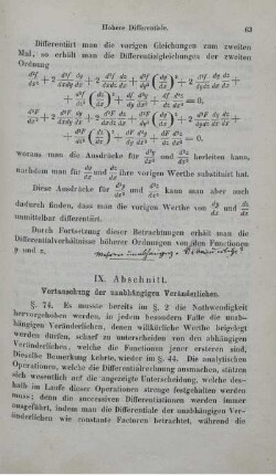 IX. Abschnitt - XVI. Abschnitt.