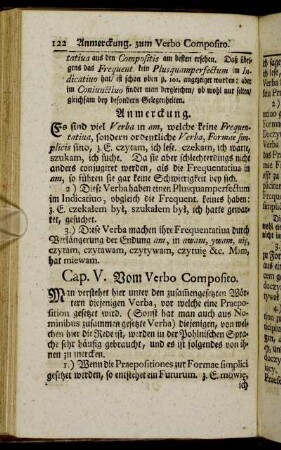 Cap. V. Vom Verbo Composito
