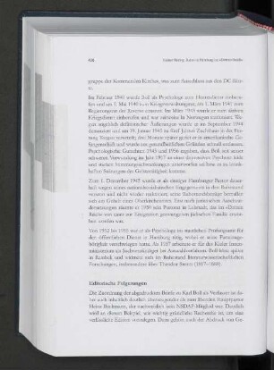 Editorische Folgerungen.