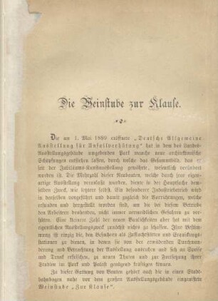 Die Weinstube zur Klause