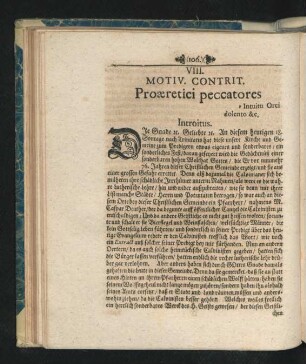 VIII. Motiv. Contrit. Proaeretici peccatores.