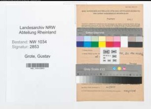Entnazifizierung Gustav Grote , geb. 03.08.1892 (Baurat)