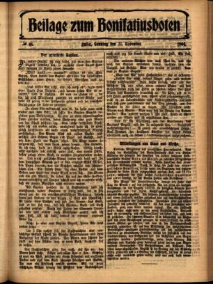 Zweite Ausgabe vom Sonntag, den 27. November 1904.
