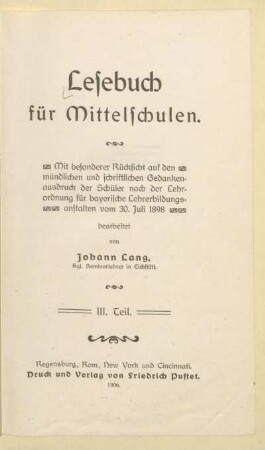 Teil 3, [Schülerband]: [Teil 3, [Schülerband]]